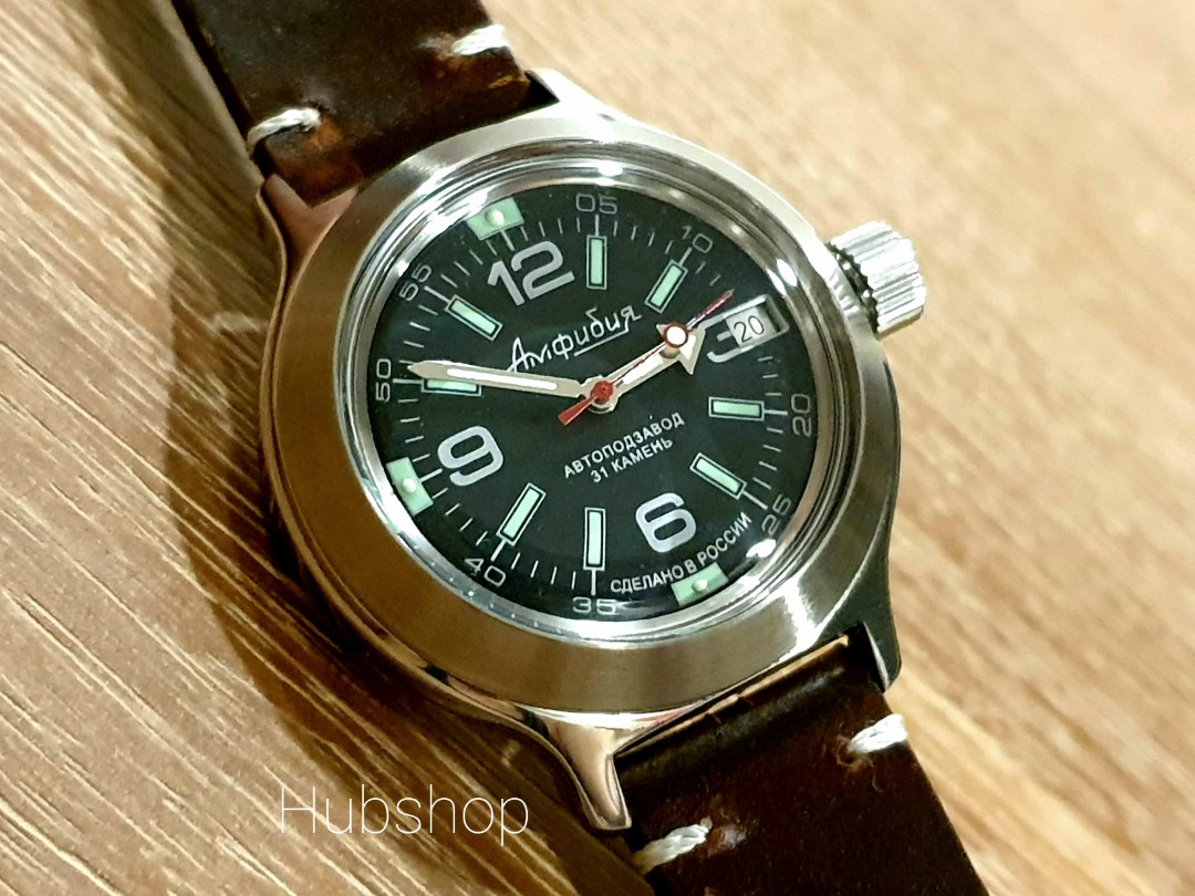 Vostok amphibia sales smooth bezel