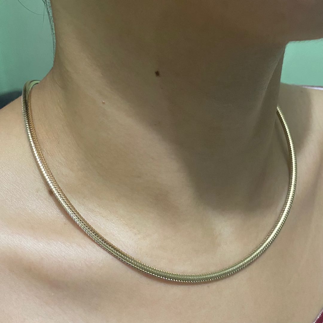 Two tone omega necklace outlet
