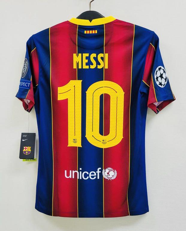 20/21 Barcelona Ucl Home Kit Messi 10 (BNWT), Men's Fashion, Bottoms