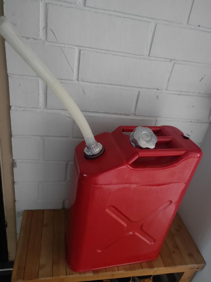 20L Litres Metal Jerry Can with siphon hose, TV & Home Appliances