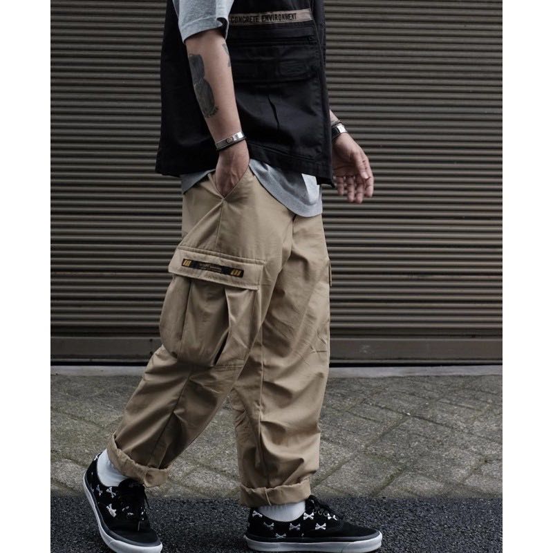 21SS Wtaps Jungle Stock Trousers Cotton Ripstop Beige / Olive Size
