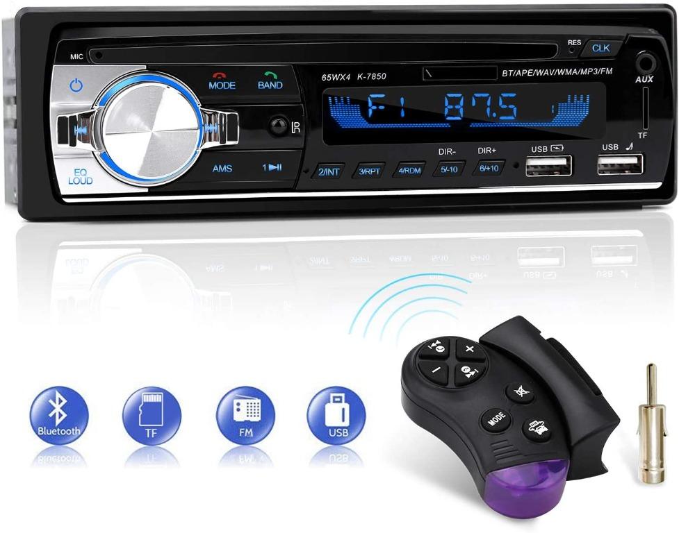 Bosszi Car Stereo Bluetooth 4x60W 1 Din Car Radio FM Radio Supports RDS/AUX/USB/SD Bluetooth Hands-free Receiver Car MP3 Player with Steering Wheel Control