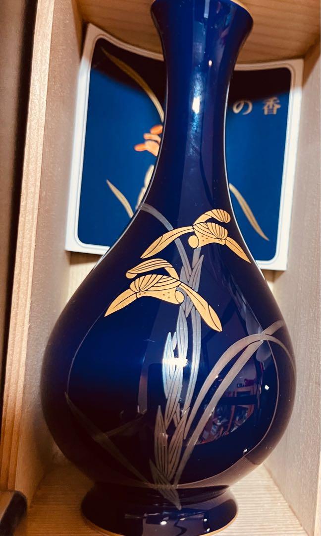 日本皇室御用日本製made in japan 香蘭社古董香蘭東社花瓶描金箔花絕版
