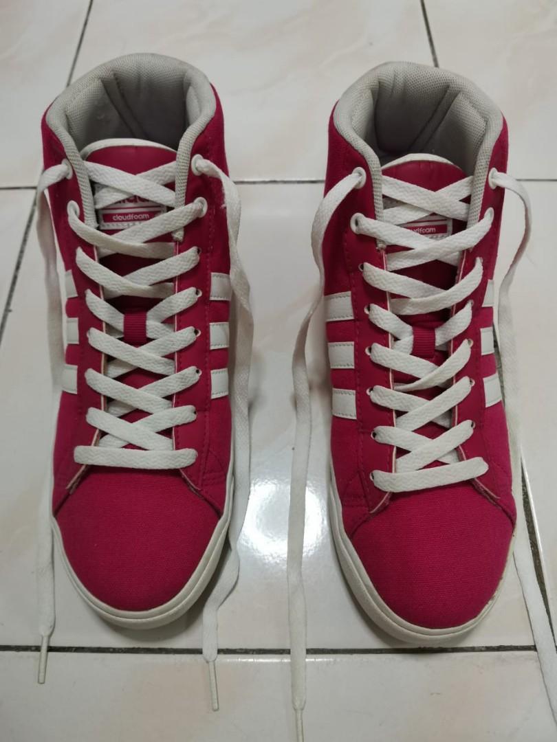 bolso doblado Exitoso Adidas NEO Cloudfoam Pink Canvas Shoes, Women's Fashion, Footwear, Sneakers  on Carousell
