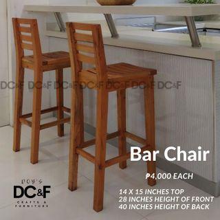 Bar Chair / Bar Stool (Brand New Solid Wood Quality Furniture)