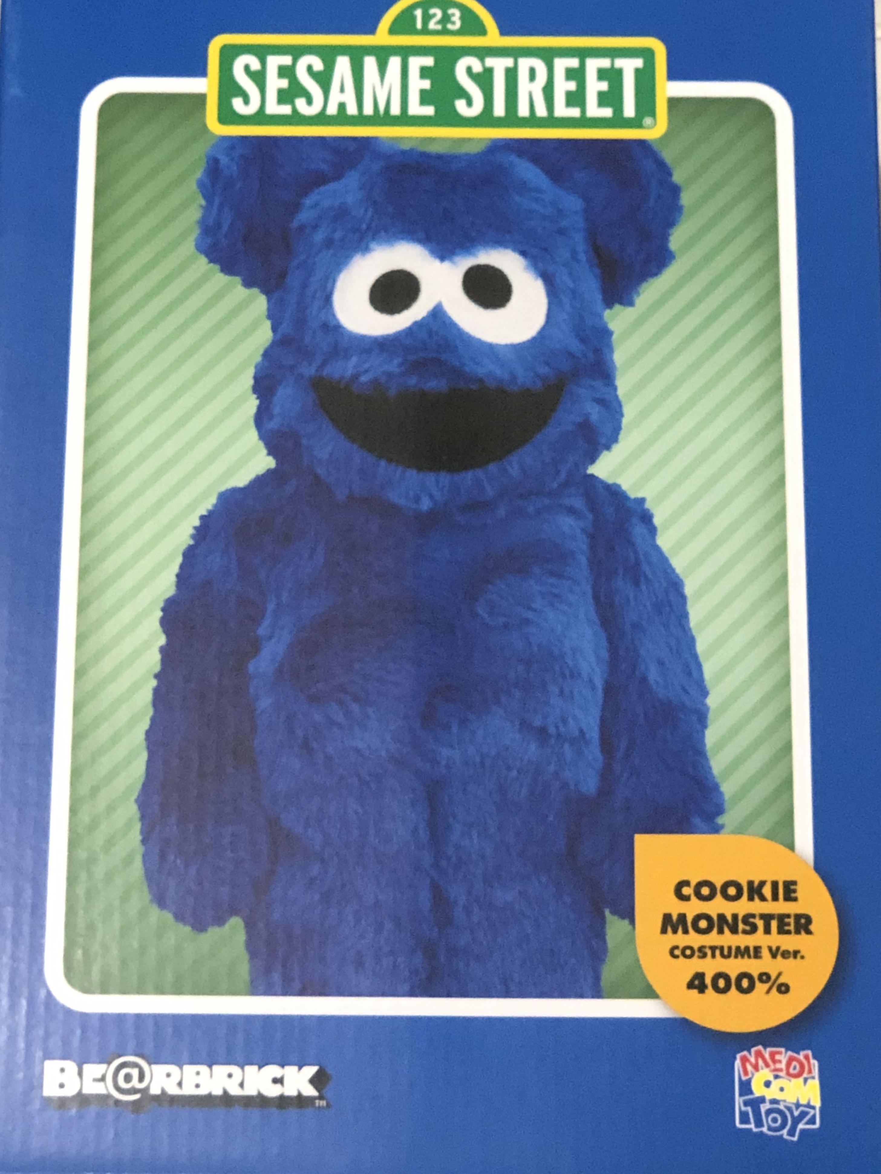 Bearbrick 400% Cookie Monster Costume Ver, 興趣及遊戲, 玩具& 遊戲