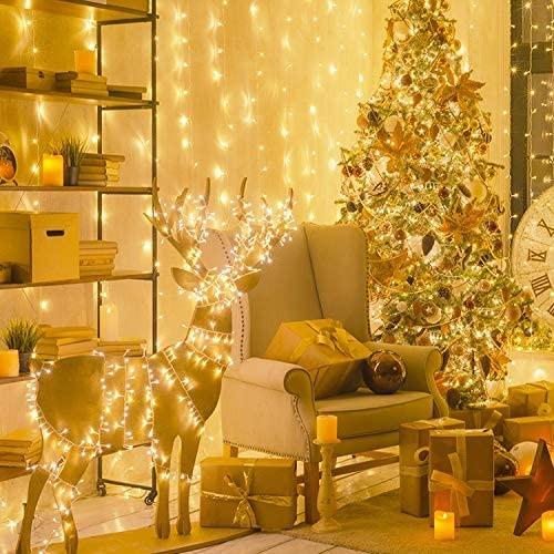 CESOF Christmas Lights, 20 Ft 40 LED Snowflake String Lights Battery  Operated Fairy Lights for Bedroom Room Party Home Xmas Decor Indoor Outdoor  Tree Decorations Warm White