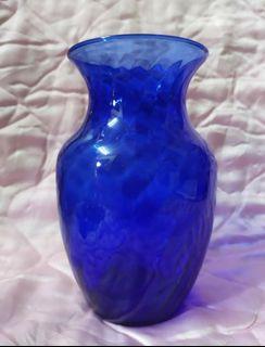 Cobalt Blue Blown glass flower vase