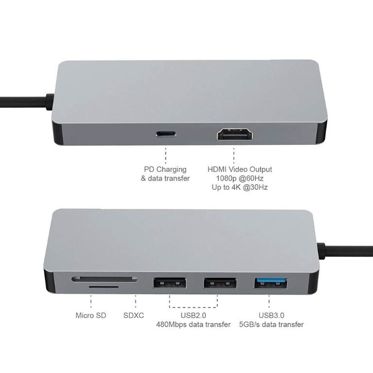[BNIB] Forida (HYD-9822T) USB C 7-in-1 Hub, Multiport USB C Adapter ...