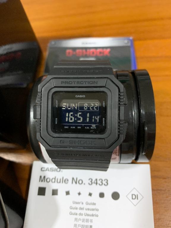 Casio G Shock DW D5500BB 1DR All Black Classic Matte