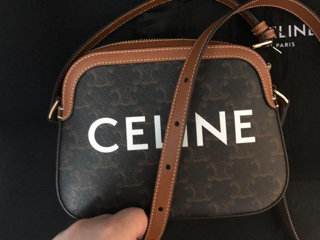 Celine camera bag in triomphe canvas, 名牌, 手袋及銀包 Carousell
