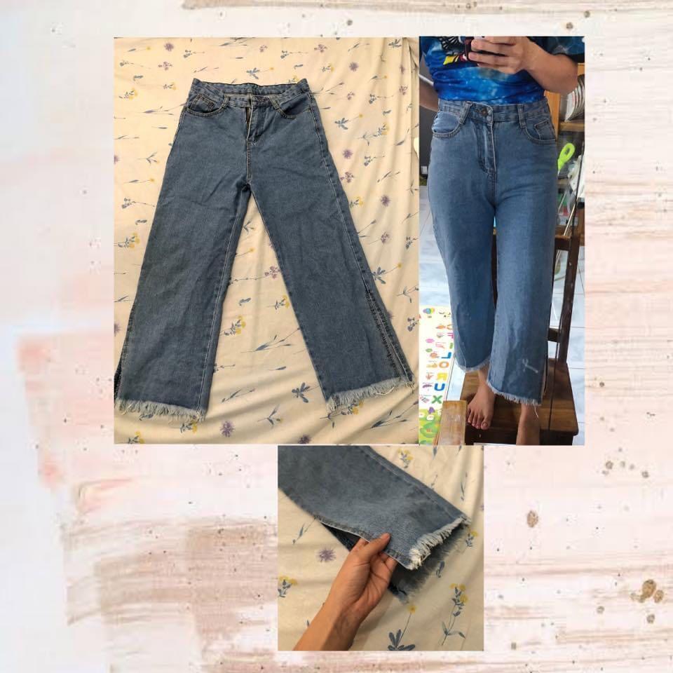Clothes bundle/jeans/dress/tops (Category: Sets or Coordinates) located in Lupon. Submitted by denisedominique (Listing ID 1108864507, Image 1). Description: These items are like new. Used twice maximum. It fits small-medium Wideleg jeans- fits 26-27 waistline Tops- fits small-medium Dress- fits small- medium For the formal dress (black and white color) fits small - semi large Delivery.