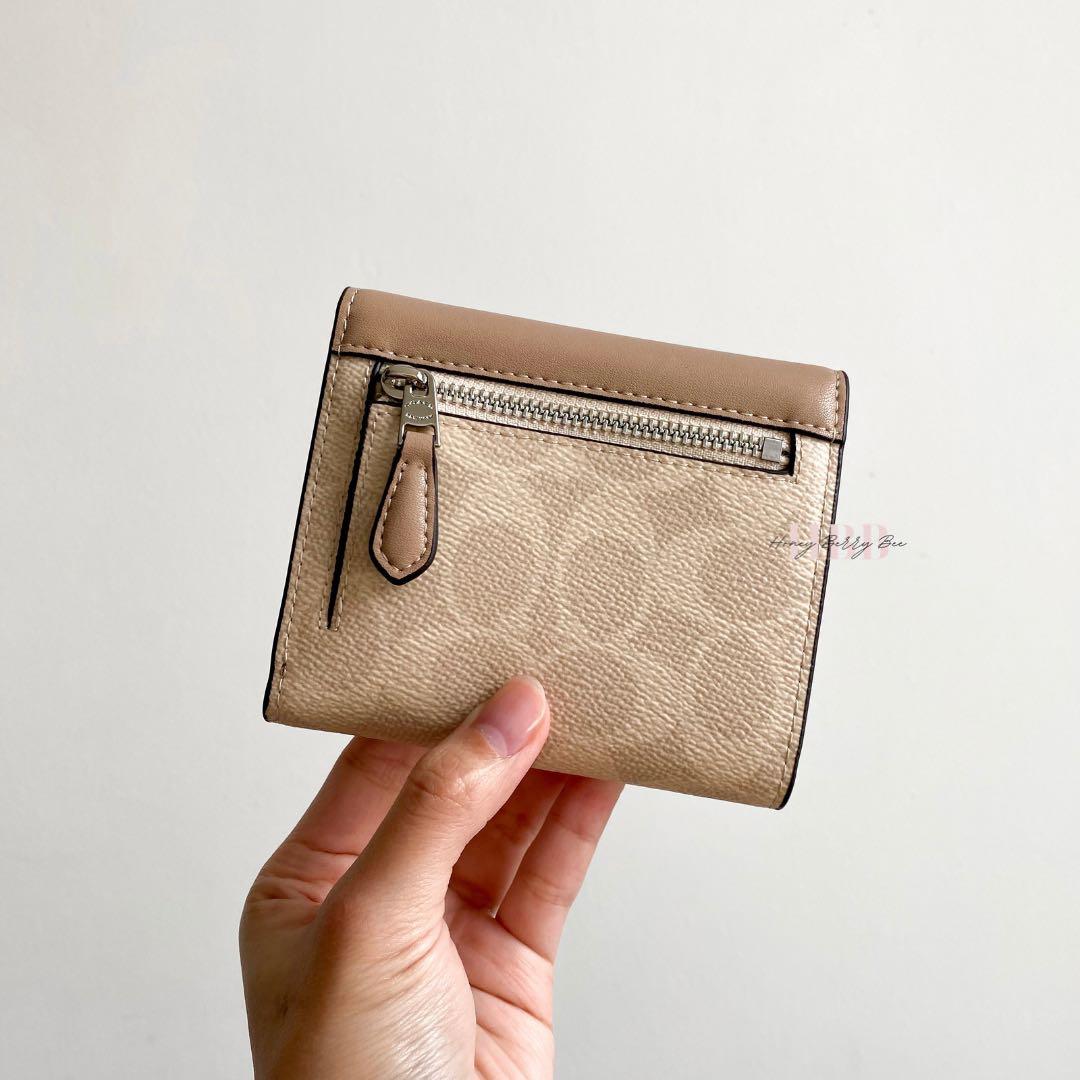Coach Small Wallet in Colorblock Signature Canvas