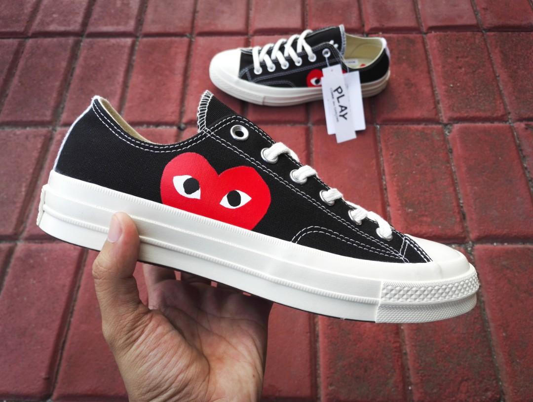 CONVERSE CDG PEEKING HEART BLACK LOW Men s Fashion Footwear