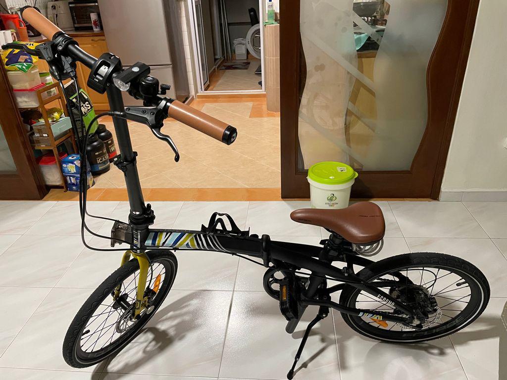 Element Folding Bike Ecosmo 9 Speed Nugie Sports Equipment Bicycles Parts Bicycles on Carousell