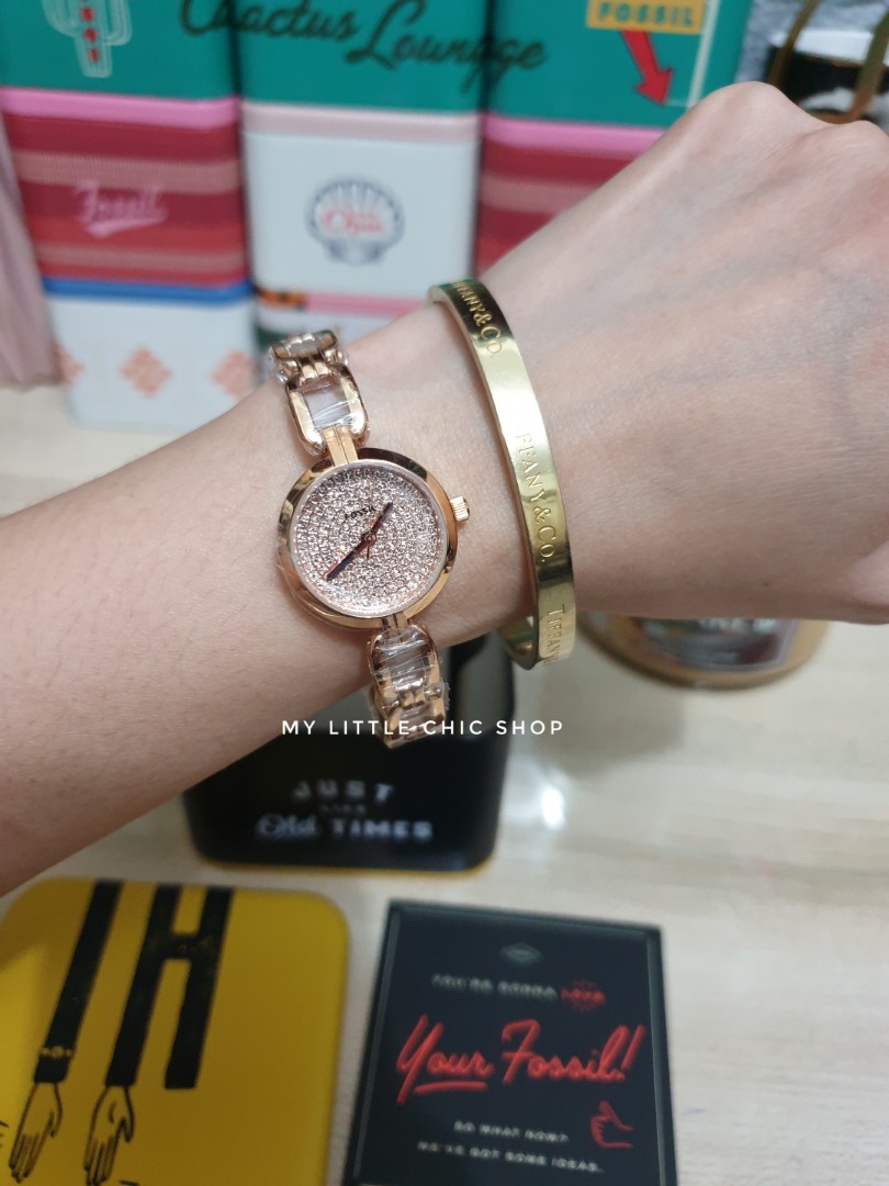 Fossil BQ 3560 rosegold watch, Women's 