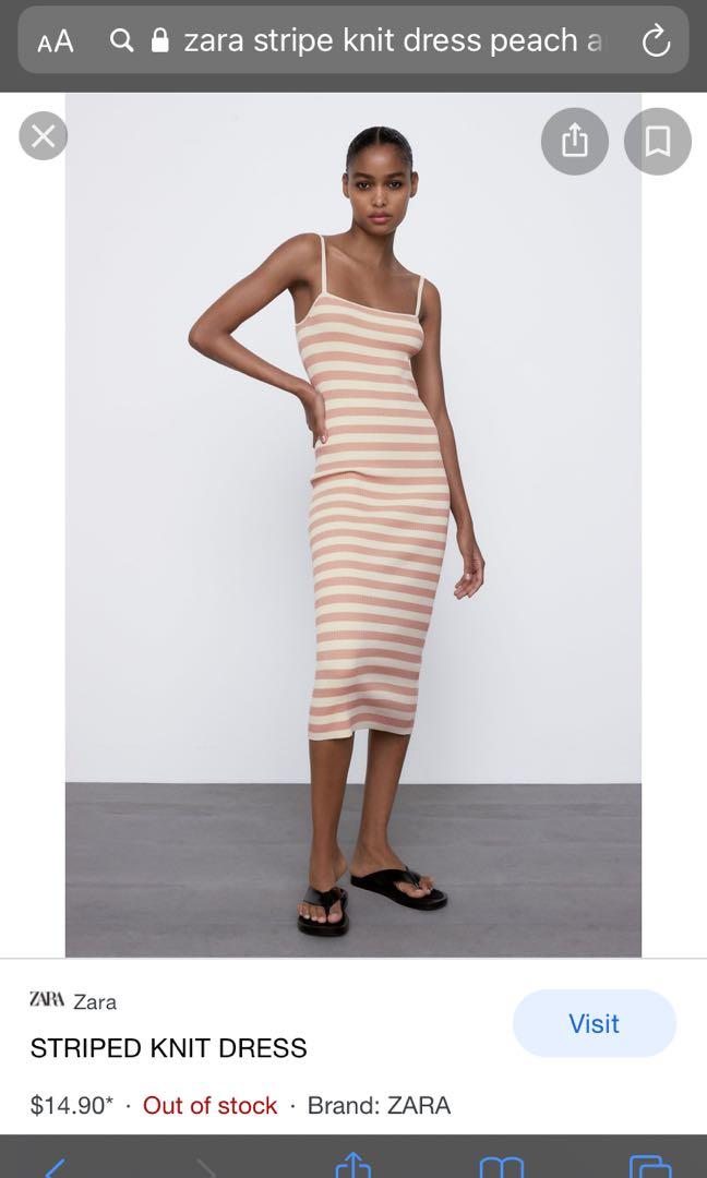 Zara striped bodycon dress cheap