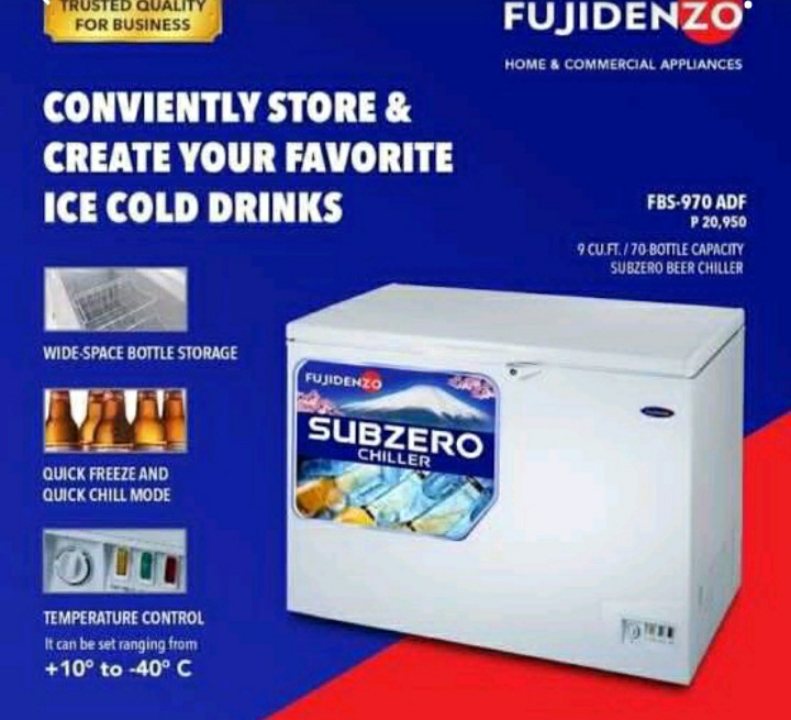 Fujidenzo sub zero chiller 9cuft, TV & Home Appliances, Kitchen