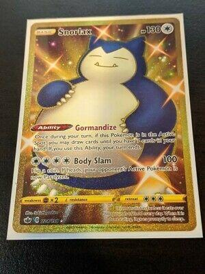 golden snorlax pokemon cards chilling reign 224/198 Snorlax main image 1