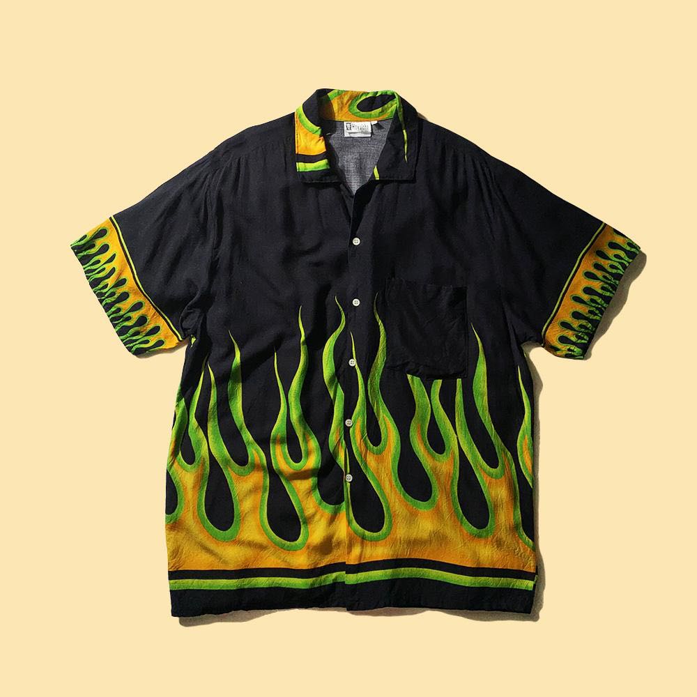 Green flame shirt Clearance