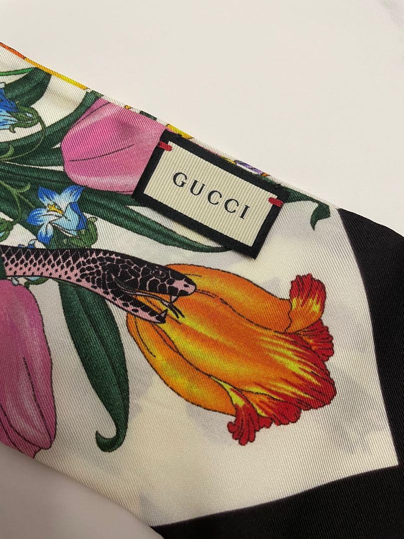 Gucci snake silk scarf hotsell