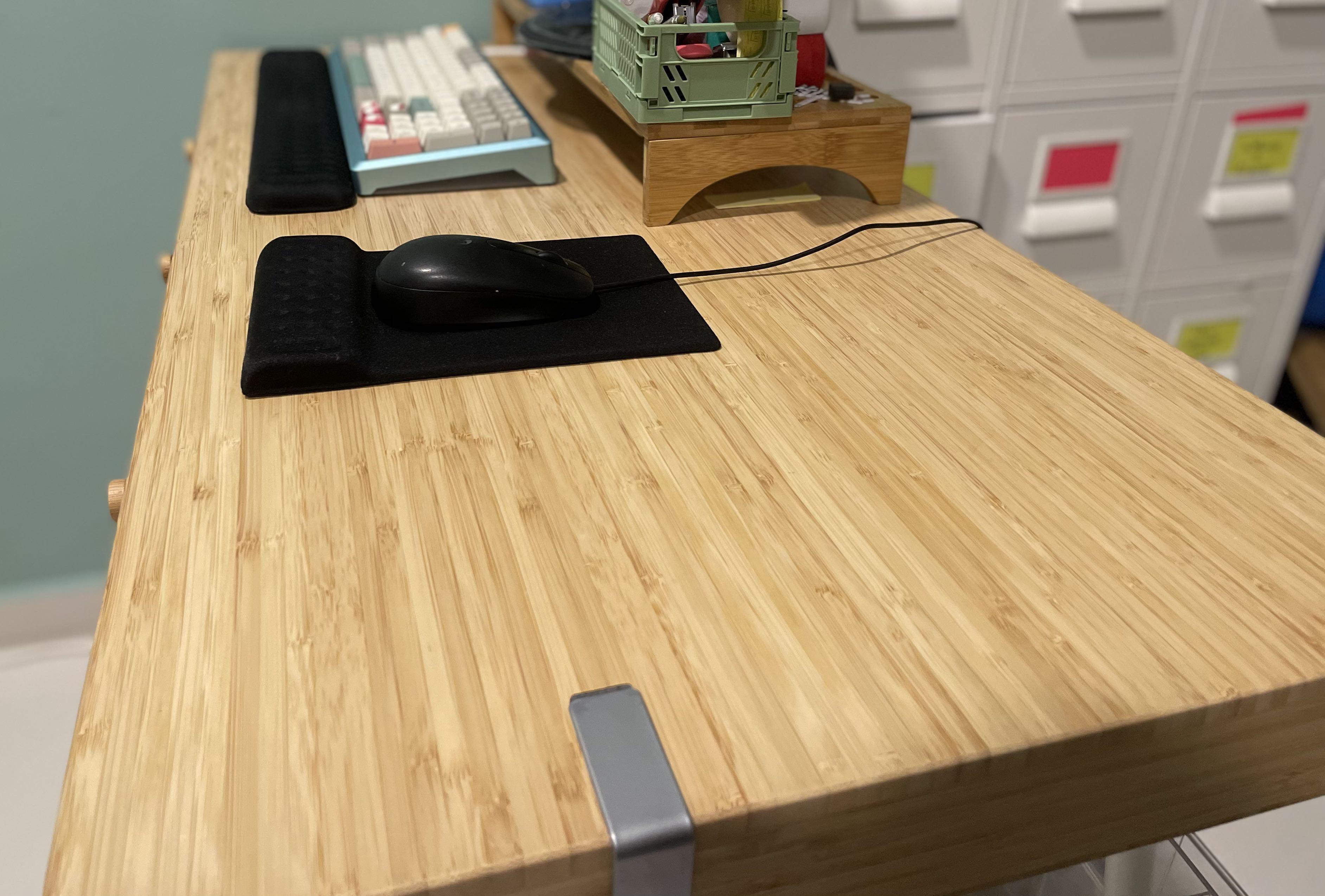 IKEA Bamboo Desk with Drawers, Furniture & Home Living, Furniture