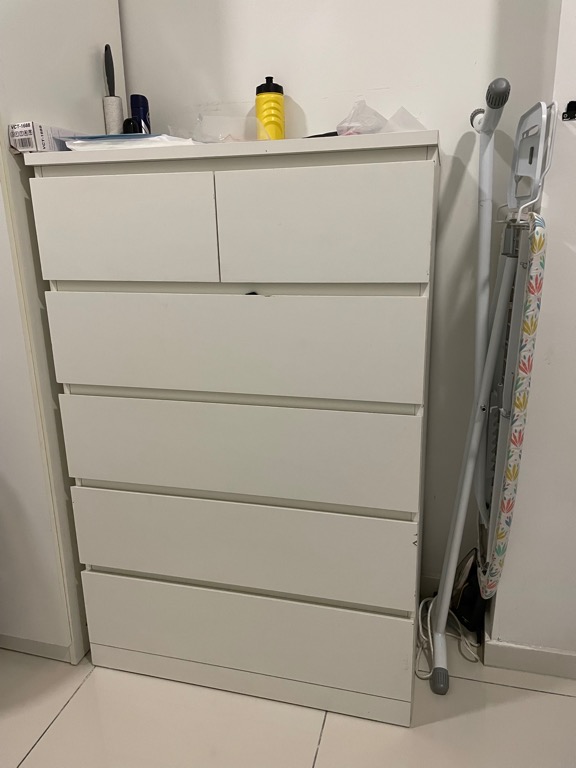 Ikea Chest of 6 drawers (MALM) for sale (used), Furniture & Home Living