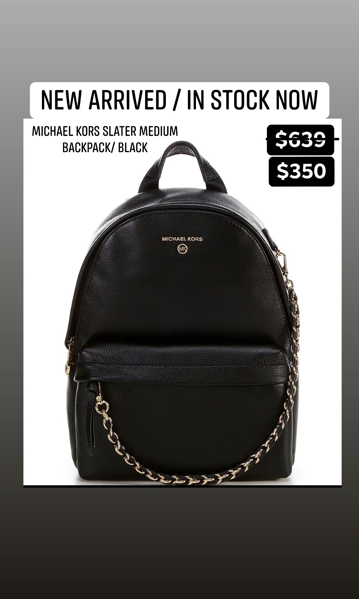 slater medium pebbled leather backpack