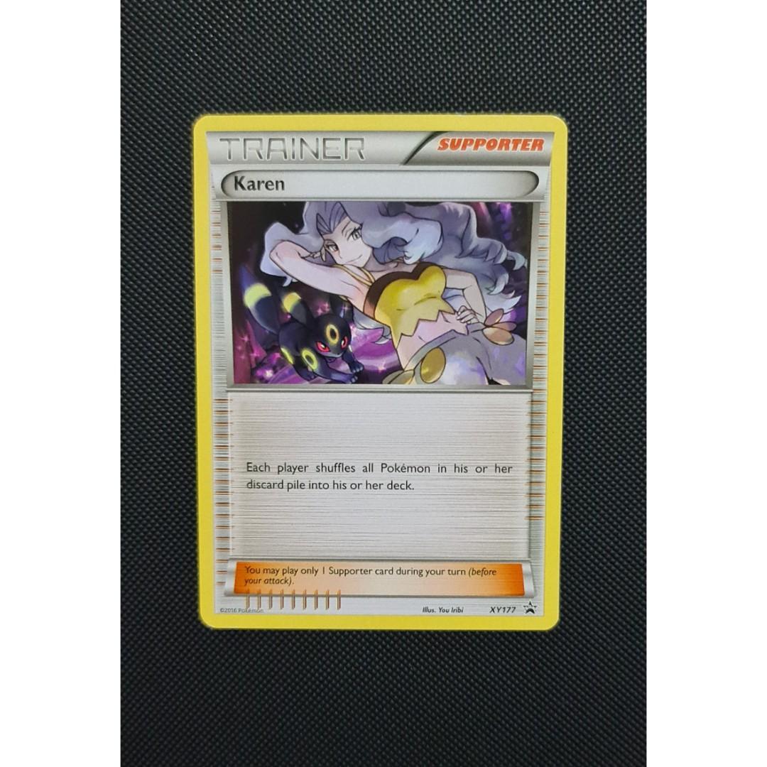 TRAINER KAREN XY177 X 4 Pokemon TCG PROMO 