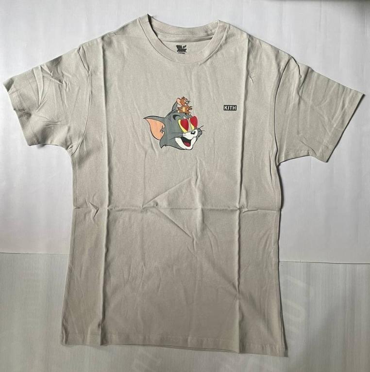 Kith x Tom Jerry Heart Light Heather Grey Tee