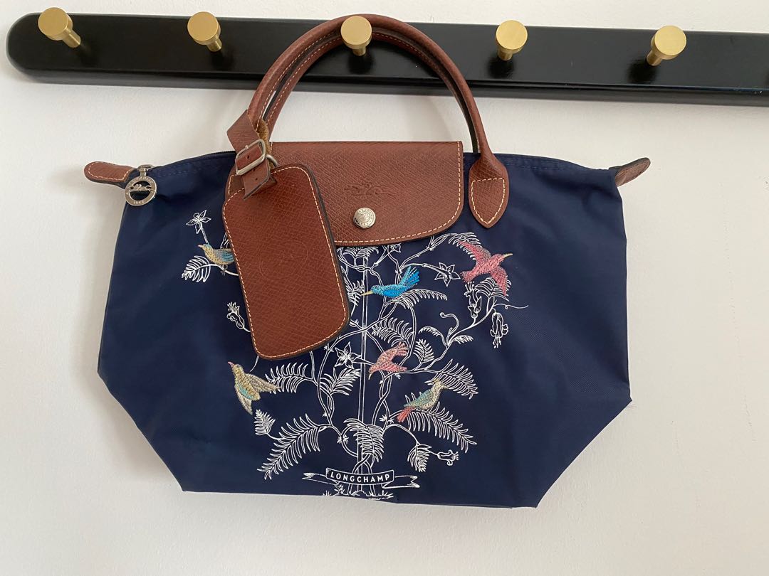 Embroidered Longchamp Le Pliage