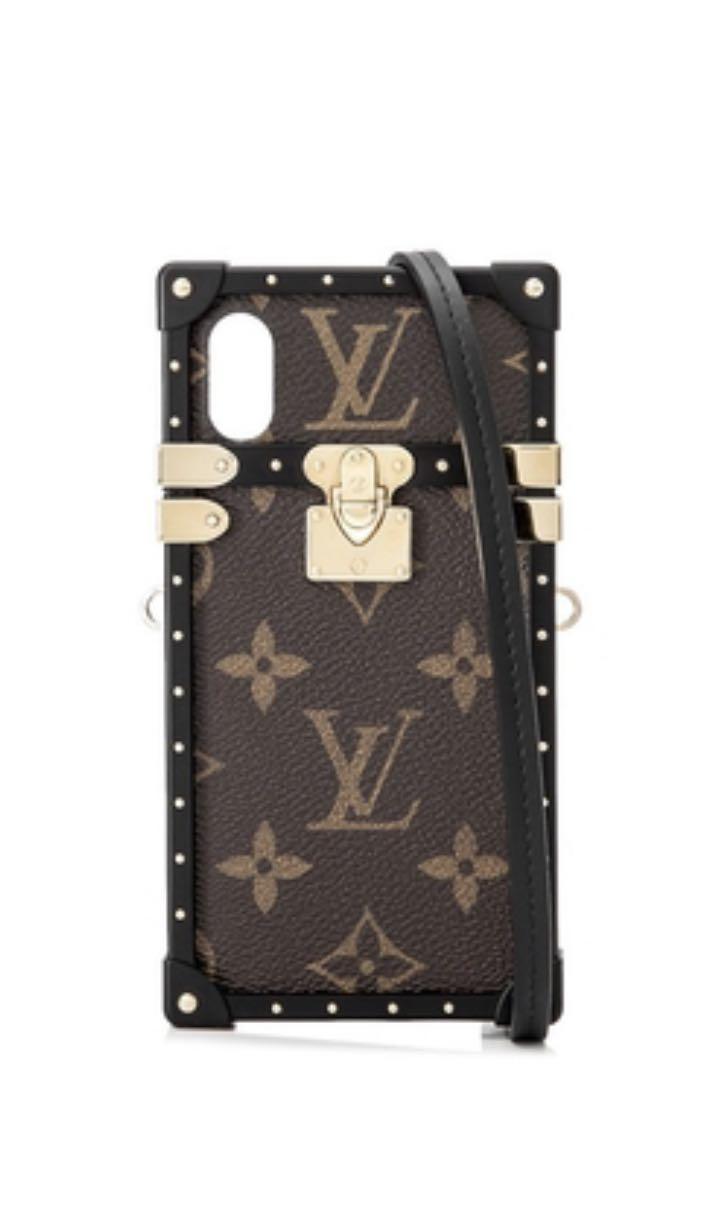 Louis Vuitton Monogram Reverse Eye Trunk iPhone X or XS Phone Case Strap  54lk322