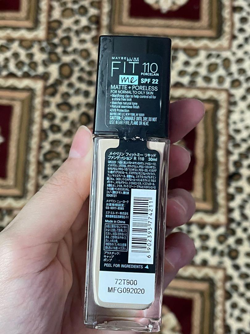 Maybelline New York Fit Me Matte & Poreless Foundation 110 Porcelain 30ml