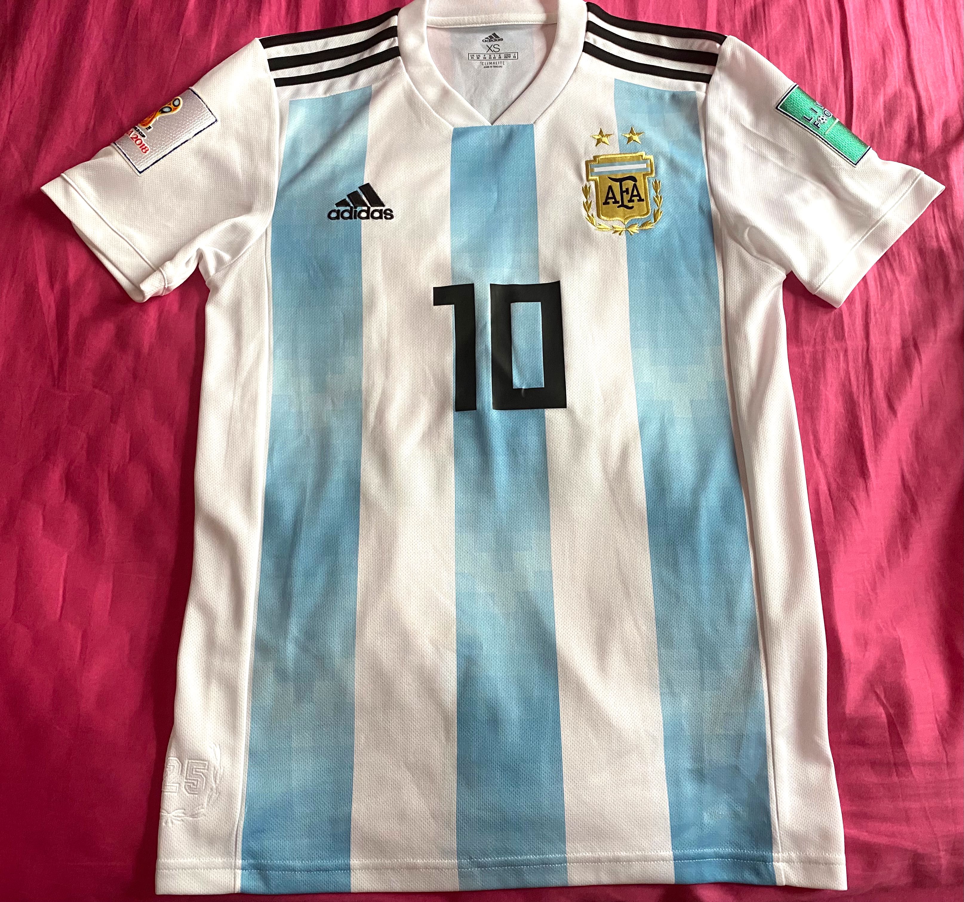 Argentina Home Authentic Kit #10 Lionel Messi (BNWT), Men's Fashion,  Activewear on Carousell