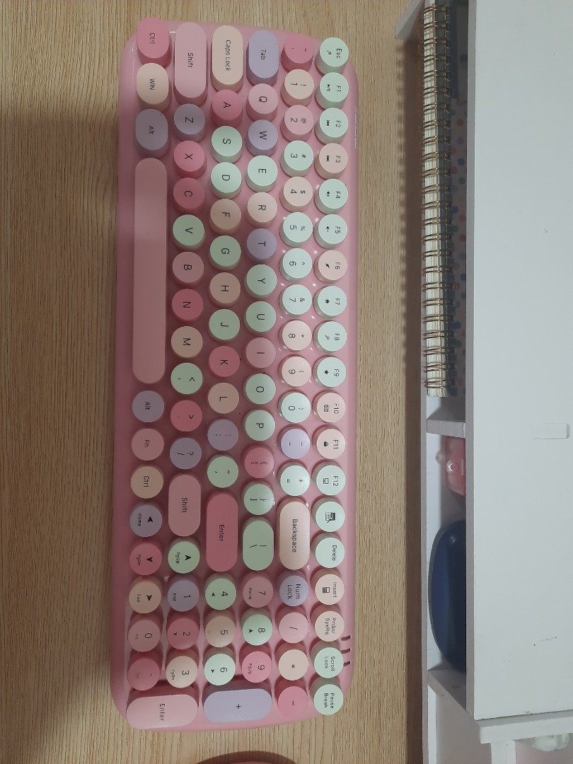 MOFII LIMITED EDITION PASTEL PINK KEYBOARD WITH MOUSE, Computers & Tech