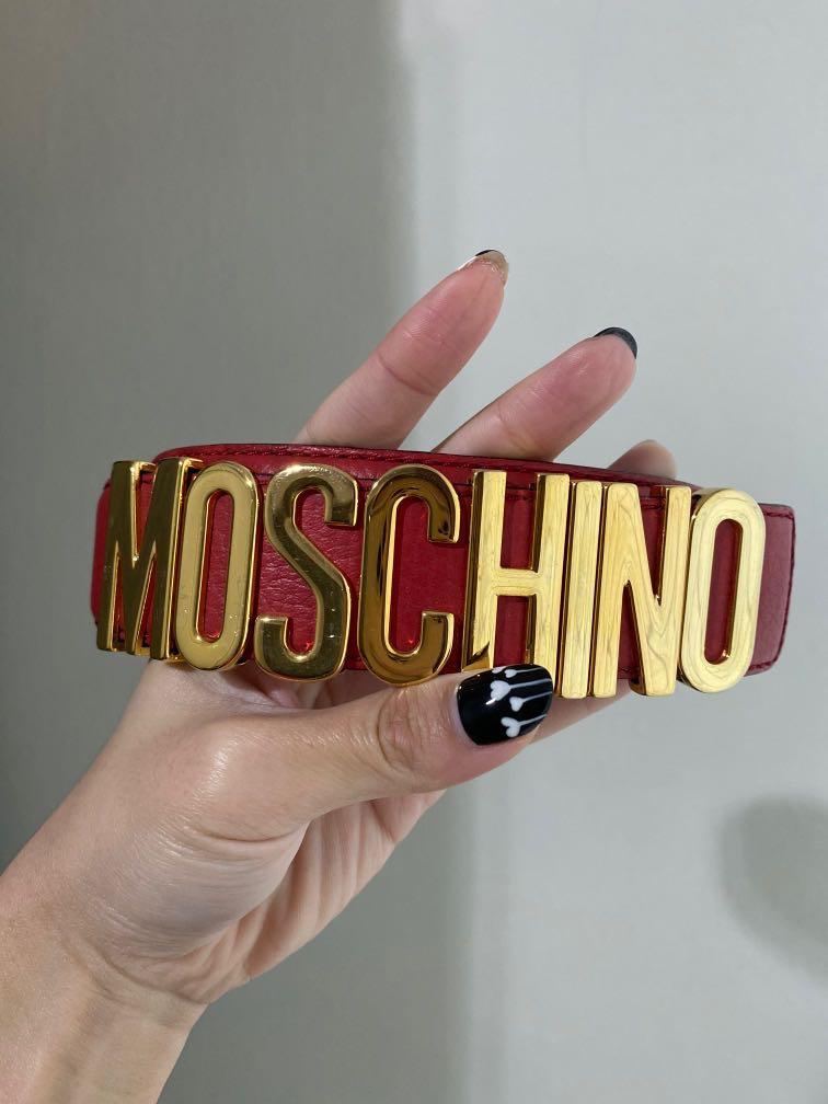 Red moschino new arrivals belt
