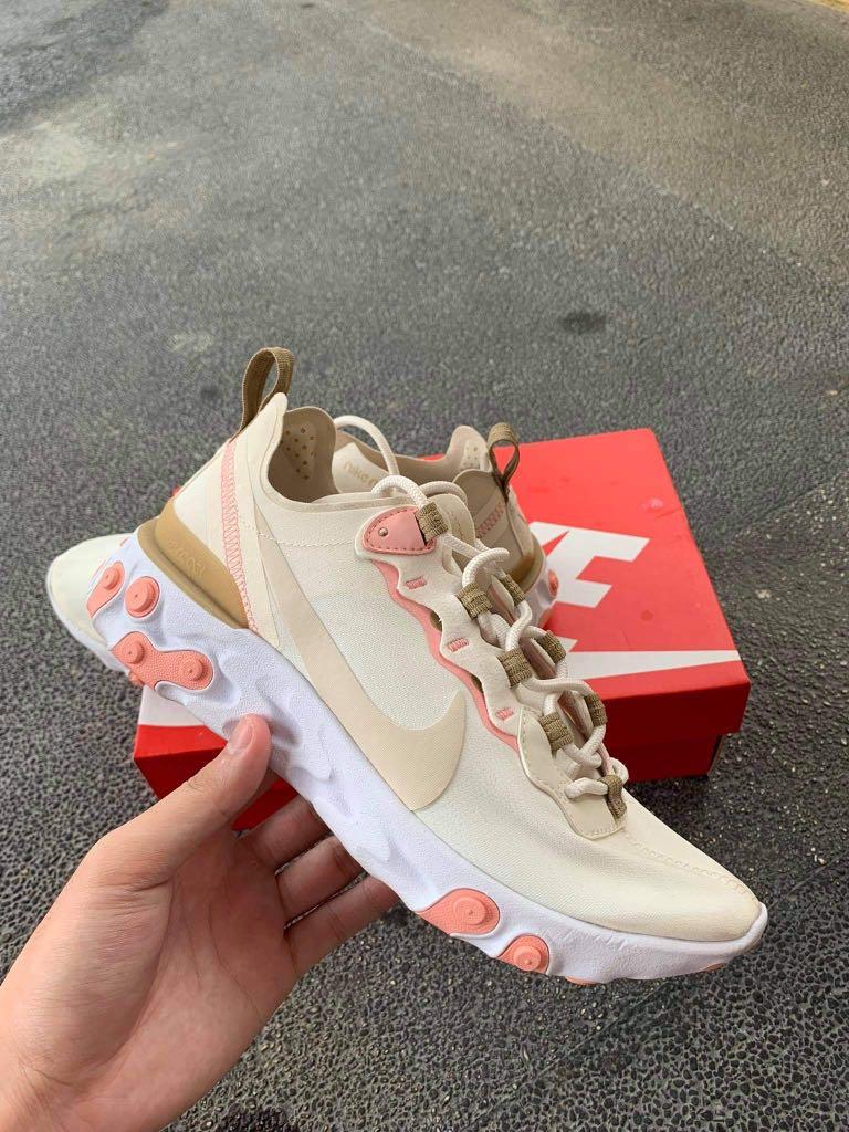 Nike React Element 55 (Category: Sneakers) located in Manila. Submitted by mystuff4less (Listing ID 1108719004, Image 3). Description: Authentic Nike React Element 55 Size: US 7 Womens Bought at Sole Academy Used less than 5 times .