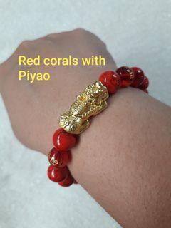 Red Corals with Piyao Bracelet