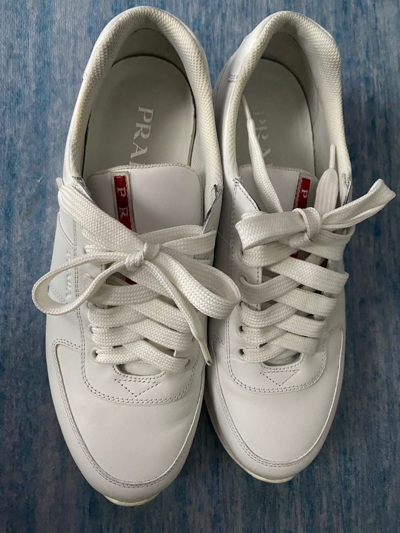 Prada trainers white 2025 mens