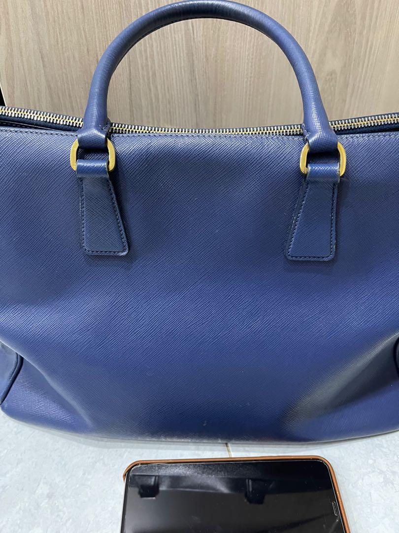 Prada saffiano lux BN2274 bluette/cornflower blue review!! 