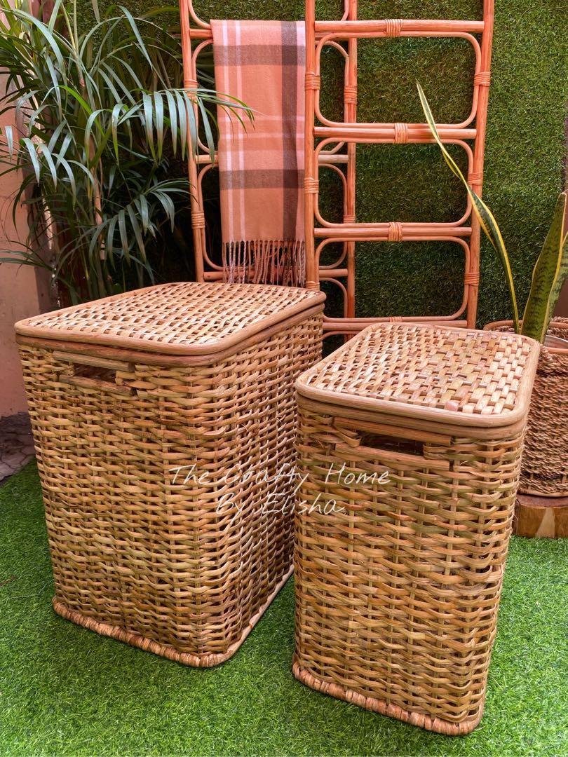 RATTAN HAMPER (Category: Laundry Baskets) located in Marikina City. Submitted by thecraftyhomebyelisha (Listing ID 1108803207, Image 1). Description: RATTAN HAMPER M: 650 L: 700 1250/set ✅Shipping fee c/o buyer ✅Delivery via grab, lalamove, mr. speedy ✅MOP: BPI/BDO/GCASH/COD via lalamove https://www.facebook.com/TheCraftyHomeByElisha/ .