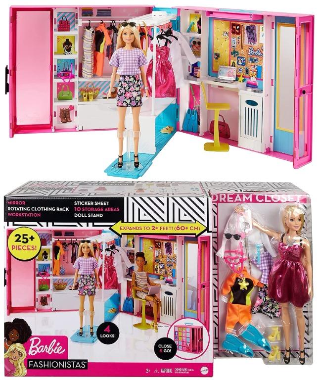 Barbie GBK10 Dream Closet Fashion Wardrobe with Barbie Doll and