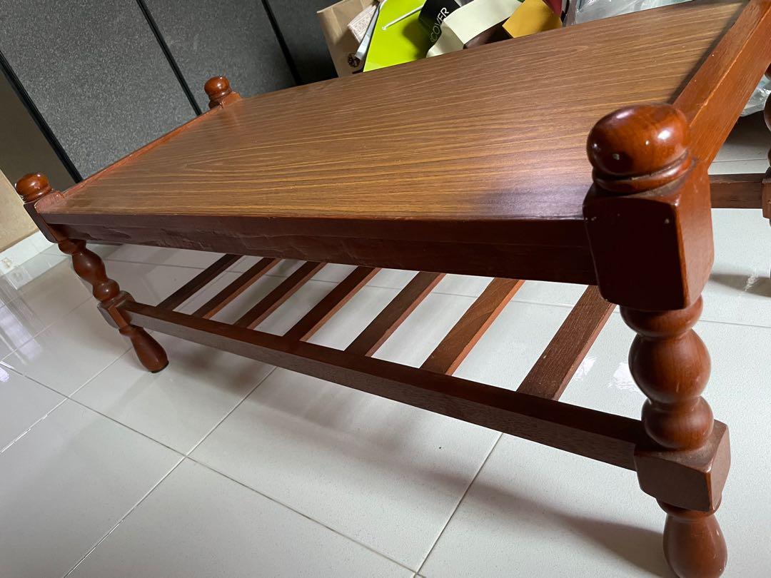 Retro Wooden Coffee Table, Furniture & Home Living, Furniture, Tables