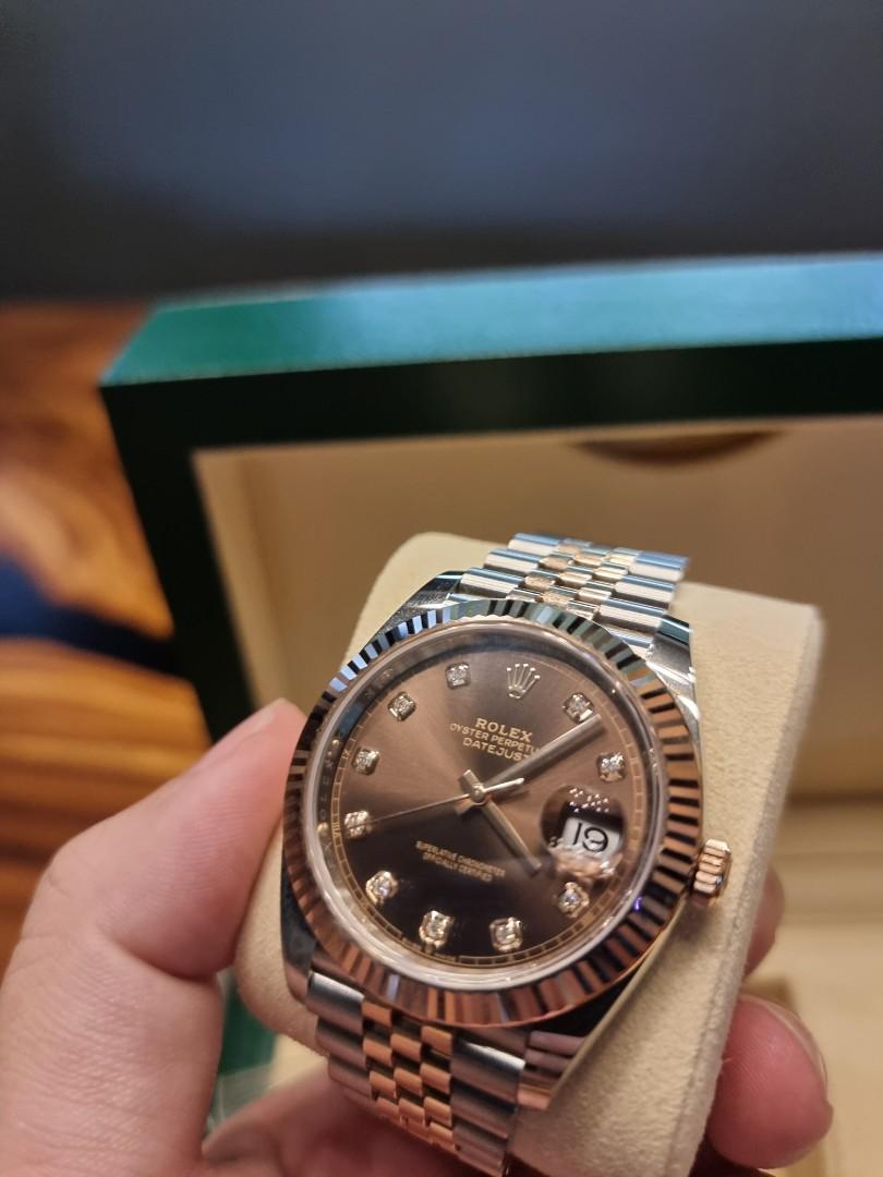 Rolex Datejust 41 Oystersteel and Everose gold Chocolate Dial with