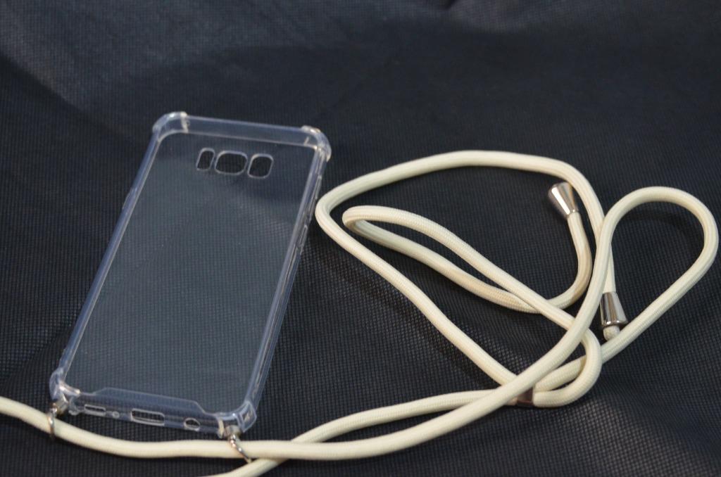 Samsung S8+ Case with Sling (Category: Cases & Sleeves) located in Quezon City. Submitted by ben.cube (Listing ID 1108893262, Image 2). Description: Really cute case Hands-free case Easy to use and wear Color of sling is really nice and pairs easily with different outfits Clear case 10/10 Condition Haven't used RFS: Ordered the wrong item.