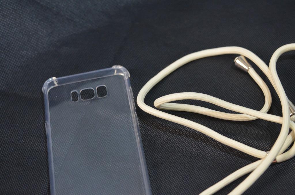 Samsung S8+ Case with Sling (Category: Cases & Sleeves) located in Quezon City. Submitted by ben.cube (Listing ID 1108893262, Image 1). Description: Really cute case Hands-free case Easy to use and wear Color of sling is really nice and pairs easily with different outfits Clear case 10/10 Condition Haven't used RFS: Ordered the wrong item.