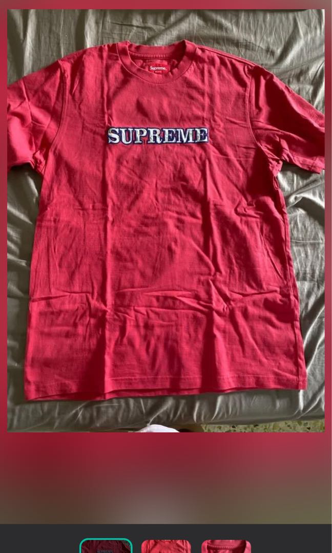 supreme floral logo tee