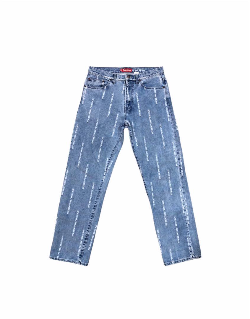 Supreme striped deals jeans