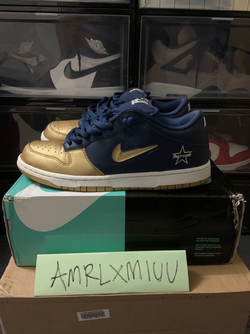 supreme dunk gold
