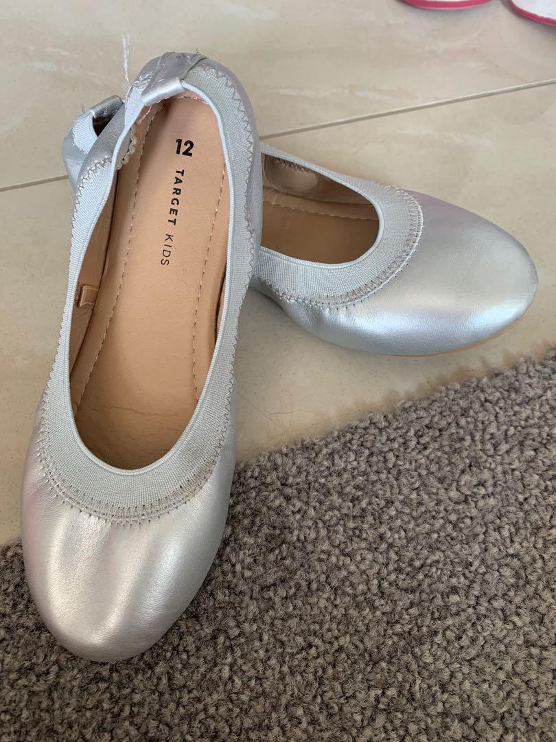 Target Kids Silver Ballerina Flats